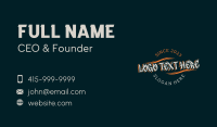 Graffiti Wave Emblem Wordmark Business Card Preview