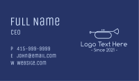 Blue Music Trumpet Business Card Image Preview