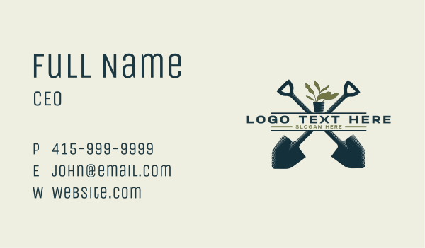 Shovel Plant Agriculture Business Card Design Image Preview