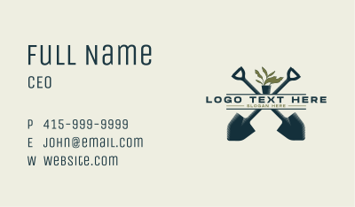 Shovel Plant Agriculture Business Card Image Preview