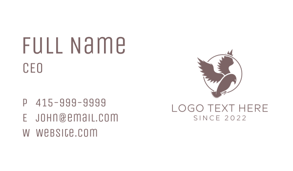 Fierce Bird Circle Business Card Design Image Preview