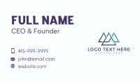 Abstract Edgy Triangle Business Card Design