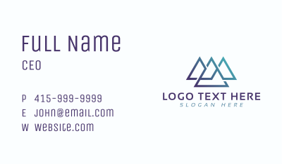 Abstract Edgy Triangle Business Card Image Preview