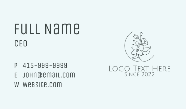 Flower Gardening Artisan  Business Card Design Image Preview