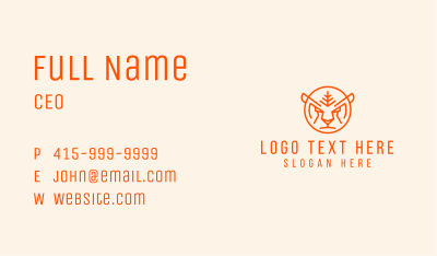 Round Wild Tiger Business Card Image Preview