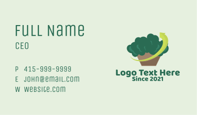 Brocolli Vegetable Grocery  Business Card Image Preview