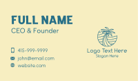 Tropical Palm Tree Monoline Business Card Image Preview