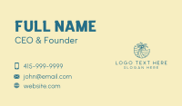 Tropical Palm Tree Monoline Business Card Preview