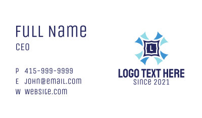 Tile Design Lettermark  Business Card