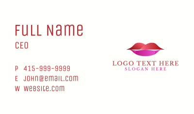 Beauty Cosmetic Lips Business Card Image Preview