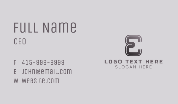 Technology Letter E Business Card Design Image Preview