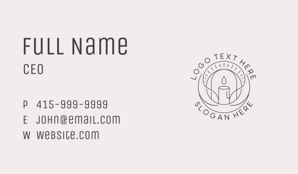 Wax Candle Decoration Business Card Design Image Preview