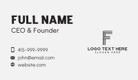 Creative Stripes Letter F Business Card Preview