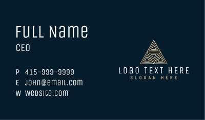 Luxury Triangle Pyramid Business Card Image Preview