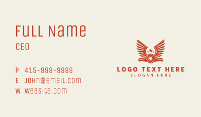 Wings Gear Auto Repair Business Card Image Preview