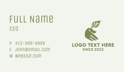 Plant Sprout Hand  Business Card Image Preview