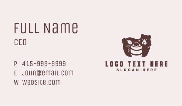 Wild Bear Barrel Business Card Design Image Preview