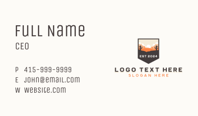 Cactus Desert Trekking  Business Card Image Preview