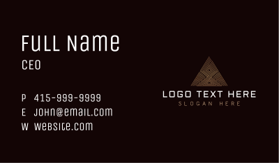 Premium Triangle Pyramid  Business Card Image Preview