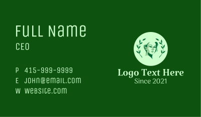 Green Leaf Lady  Business Card Image Preview