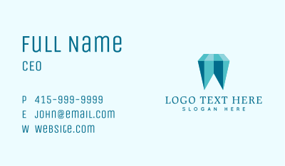 Blue Crystal Tooth Business Card Image Preview