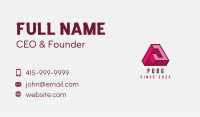 Pink Geometric Letter A Business Card Image Preview
