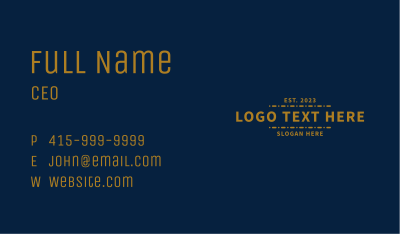 Yellow Classic Business Business Card Image Preview