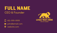 Elegant Golden Lion Business Card Preview