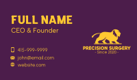 Elegant Golden Lion Business Card Image Preview