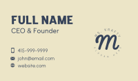 Classic Beauty Salon Wordmark Business Card Design