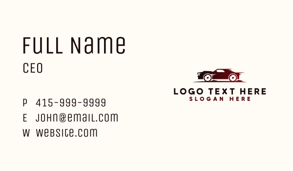 Automobile Car Racing Business Card Design Image Preview