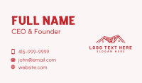 Red Town House Roof Business Card Image Preview