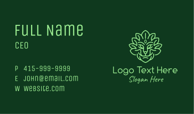 Green Herb Lion Business Card Image Preview