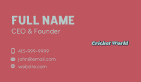 Trendy Pop Wordmark Business Card Image Preview