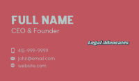 Trendy Pop Wordmark Business Card Image Preview