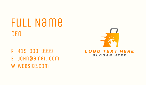 Online Shopping Express Business Card Design Image Preview
