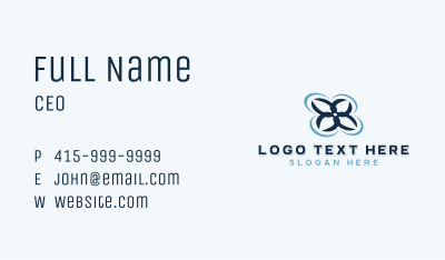 Quadcopter Drone Tech Business Card Image Preview