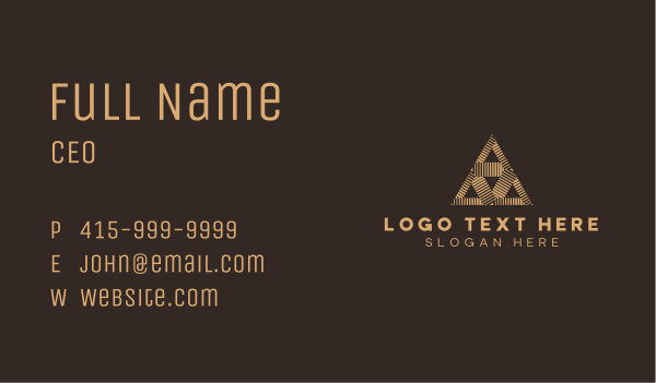 Architect Pyramid  Firm Business Card Design Image Preview