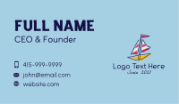 Colorful Sailboat  Business Card Design