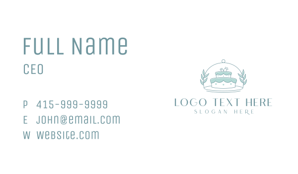 Cake Cloche Catering Business Card Design Image Preview