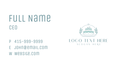 Cake Cloche Catering Business Card Image Preview