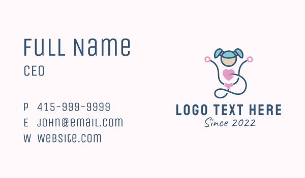 Pediatric Childcare Clinic Business Card Design Image Preview