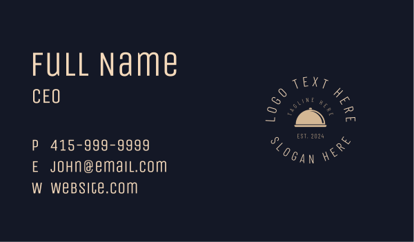 Generic Catering Wordmark Business Card Design Image Preview