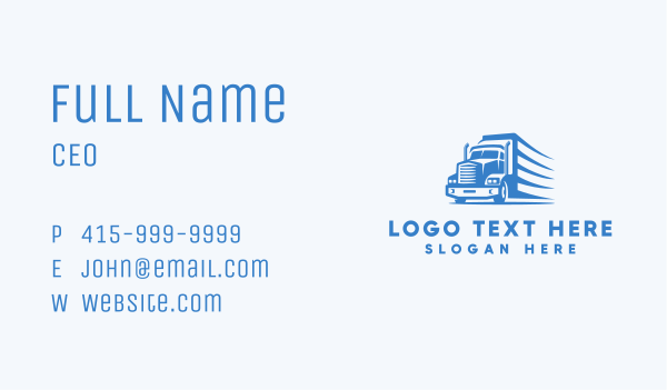 Trucking Vehicle Automobile Business Card Design Image Preview