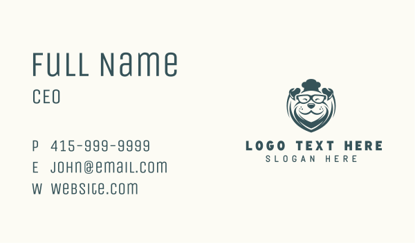 Puppy Dog Chef Business Card Design Image Preview