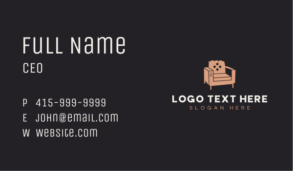 Armchair Furniture Business Card Design Image Preview