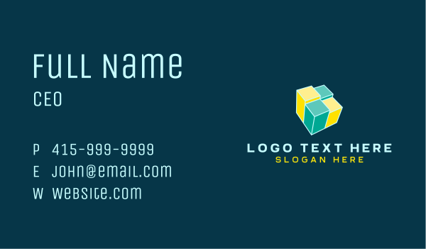 Corporate Business Cube Business Card Design Image Preview