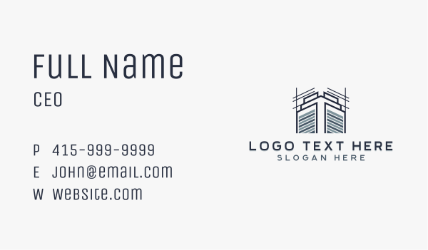 Property Structure Engineering Business Card Design Image Preview