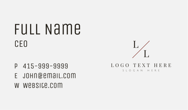 Professional Generic Lettermark Business Card Design Image Preview