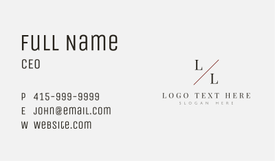 Professional Generic Lettermark Business Card Image Preview